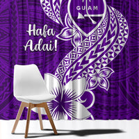 Hafa Adai Guam Window Curtain Polynesian Floral Purple Pattern LT01 - Polynesian Pride