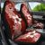 Hafa Adai Guam Car Seat Cover Polynesian Floral Red Pattern LT01 - Polynesian Pride