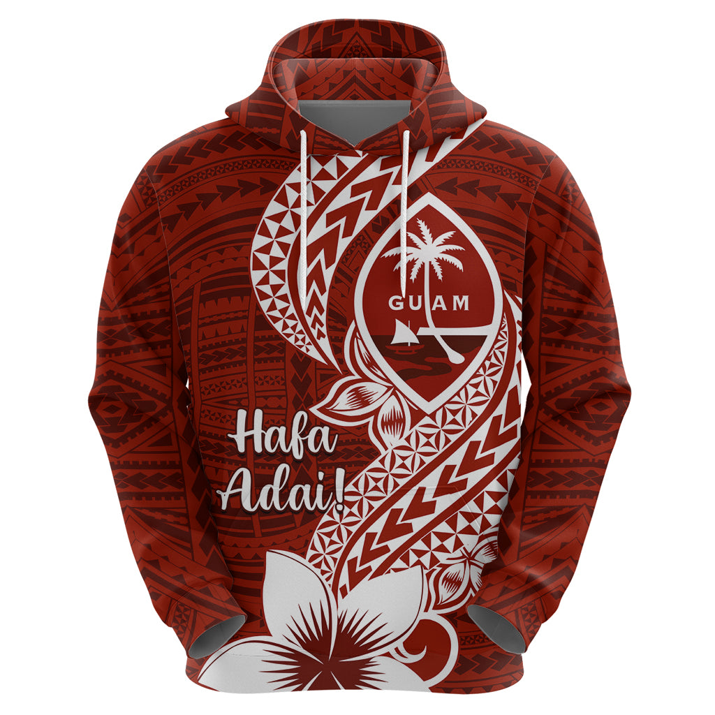 Hafa Adai Guam Hoodie Polynesian Floral Red Pattern LT01 - Polynesian Pride