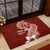 Hafa Adai Guam Rubber Doormat Polynesian Floral Red Pattern LT01 - Polynesian Pride