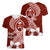 Hafa Adai Guam Women V Neck T Shirt Polynesian Floral Red Pattern LT01 - Polynesian Pride