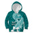 Hafa Adai Guam Kid Hoodie Polynesian Floral Teal Pattern LT01 Hoodie Teal - Polynesian Pride