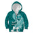Hafa Adai Guam Kid Hoodie Polynesian Floral Teal Pattern LT01 Zip Hoodie Teal - Polynesian Pride