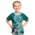 Hafa Adai Guam Kid T Shirt Polynesian Floral Teal Pattern LT01 Teal - Polynesian Pride