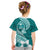 Hafa Adai Guam Kid T Shirt Polynesian Floral Teal Pattern LT01 - Polynesian Pride