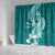 Hafa Adai Guam Shower Curtain Polynesian Floral Teal Pattern LT01 - Polynesian Pride