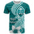 Hafa Adai Guam T Shirt Polynesian Floral Teal Pattern LT01 Teal - Polynesian Pride