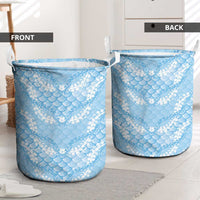 Baby Blue Mermaid Puakenikeni Maile Lei Laundry Basket LT01 - Polynesian Pride