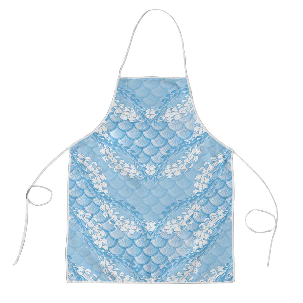 Baby Blue Mermaid Puakenikeni Maile Lei Apron