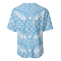 Baby Blue Mermaid Puakenikeni Maile Lei Baseball Jersey