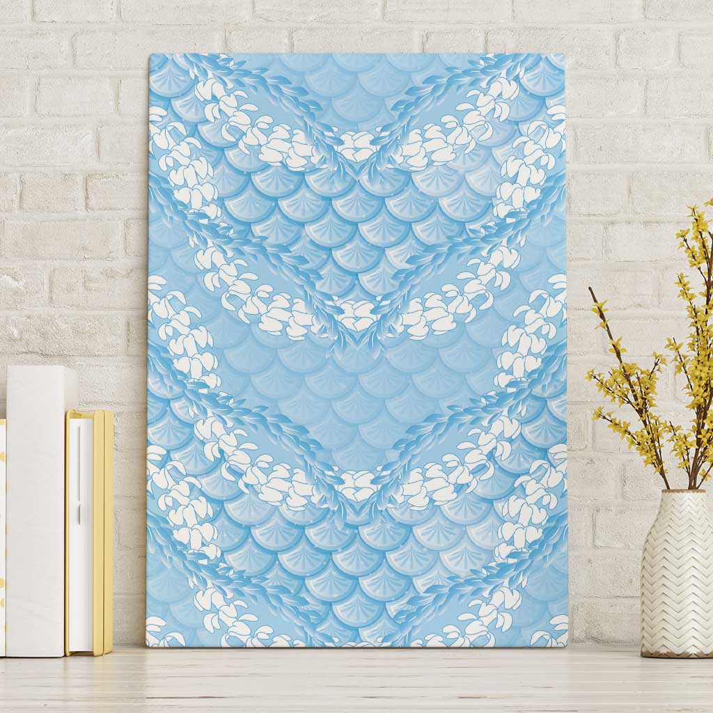 Baby Blue Mermaid Puakenikeni Maile Lei Canvas Wall Art