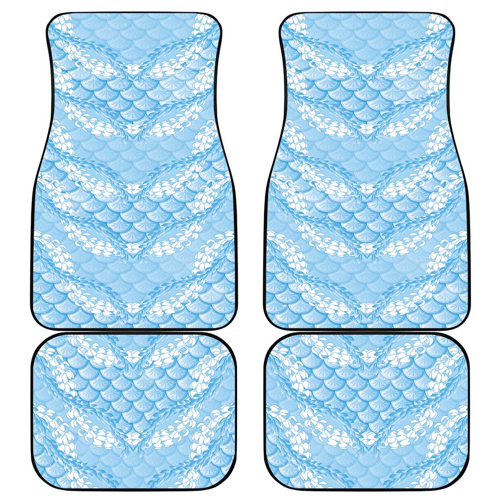 Baby Blue Mermaid Puakenikeni Maile Lei Car Mats