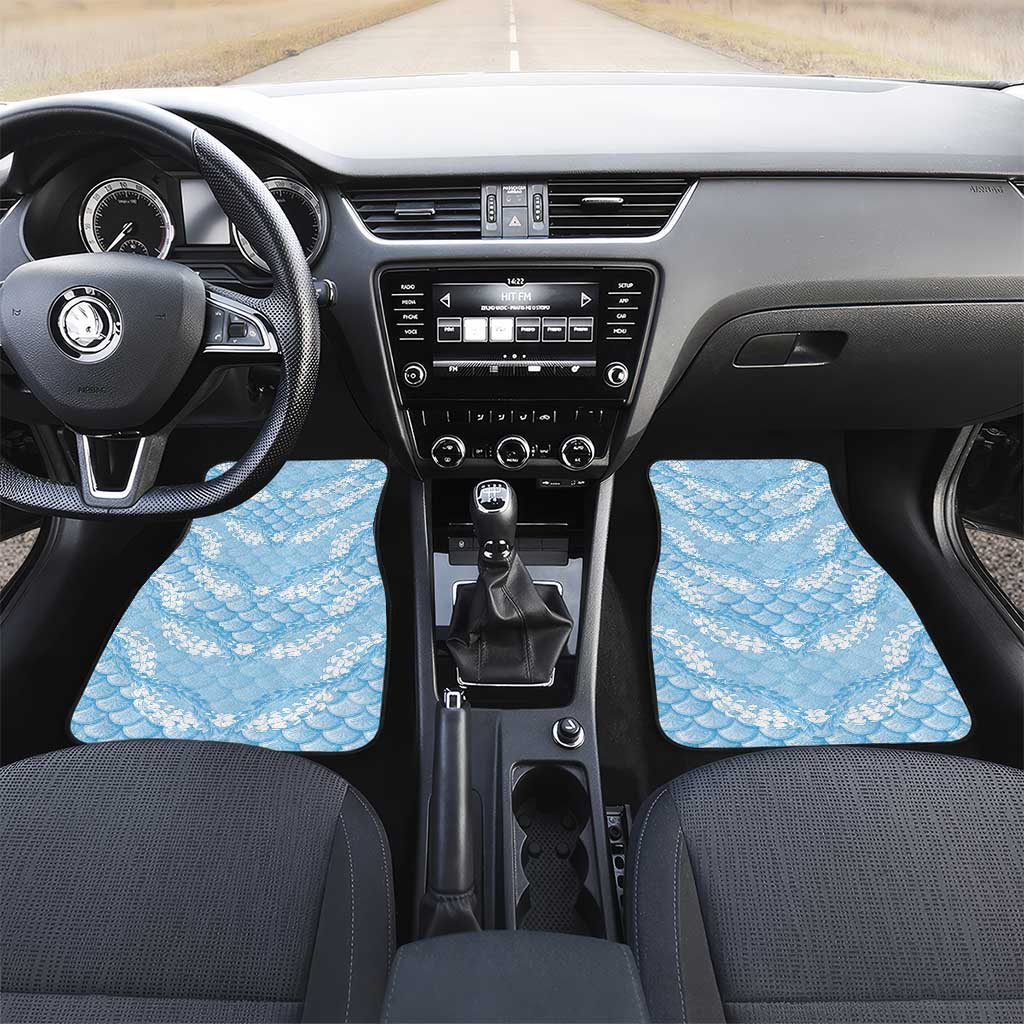Baby Blue Mermaid Puakenikeni Maile Lei Car Mats