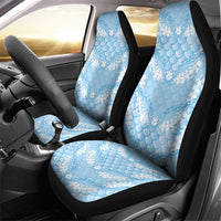 Baby Blue Mermaid Puakenikeni Maile Lei Car Seat Cover