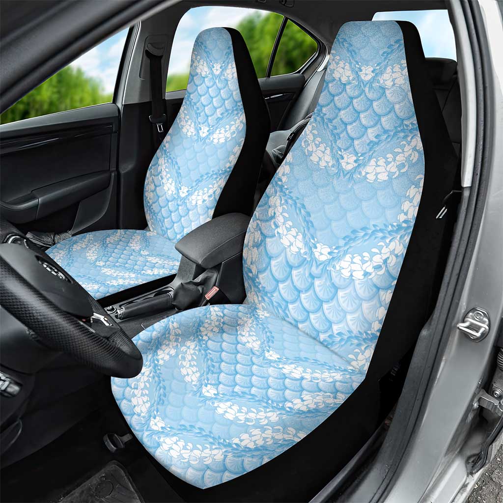 Baby Blue Mermaid Puakenikeni Maile Lei Car Seat Cover