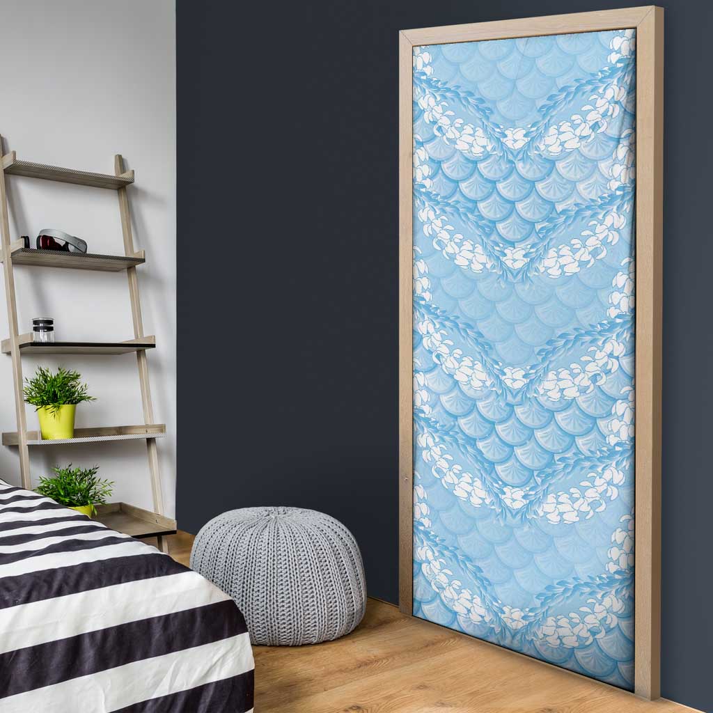 Baby Blue Mermaid Puakenikeni Maile Lei Door Cover