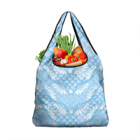 Baby Blue Mermaid Puakenikeni Maile Lei Grocery Bag