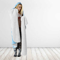 Baby Blue Mermaid Puakenikeni Maile Lei Hooded Blanket