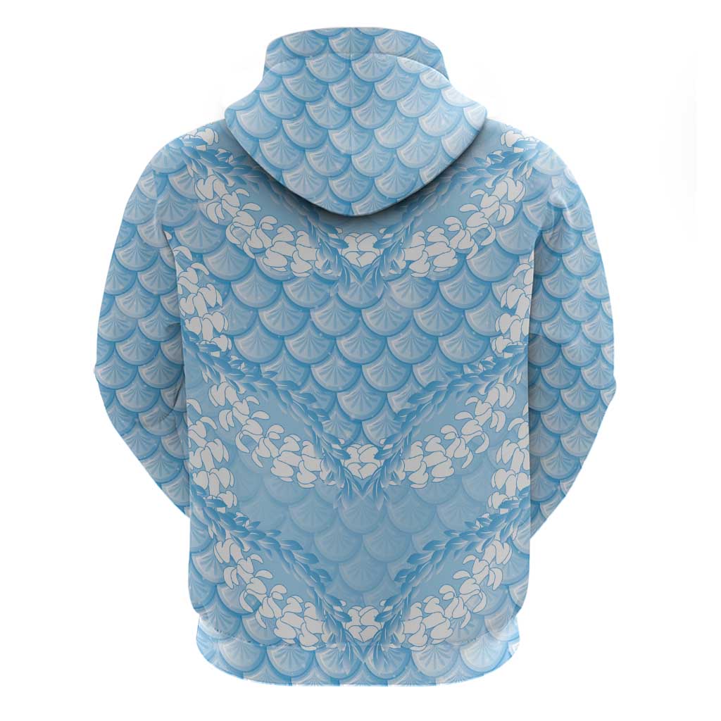Baby Blue Mermaid Puakenikeni Maile Lei Hoodie