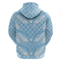 Baby Blue Mermaid Puakenikeni Maile Lei Hoodie
