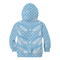 Baby Blue Mermaid Puakenikeni Maile Lei Kid Hoodie