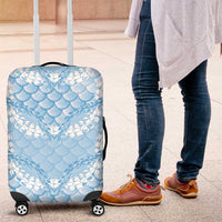 Baby Blue Mermaid Puakenikeni Maile Lei Luggage Cover