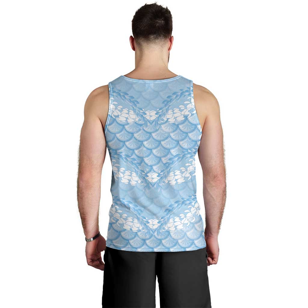 Baby Blue Mermaid Puakenikeni Maile Lei Men Tank Top