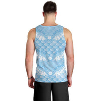 Baby Blue Mermaid Puakenikeni Maile Lei Men Tank Top