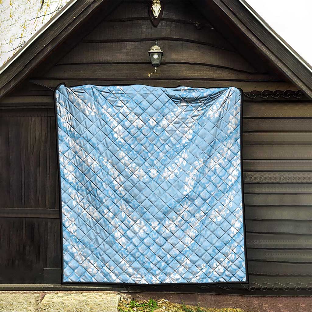 Baby Blue Mermaid Puakenikeni Maile Lei Quilt LT01 - Polynesian Pride