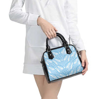 Baby Blue Mermaid Puakenikeni Maile Lei Shoulder Handbag