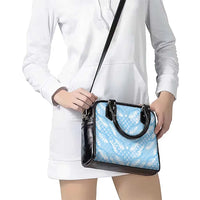 Baby Blue Mermaid Puakenikeni Maile Lei Shoulder Handbag
