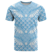 Baby Blue Mermaid Puakenikeni Maile Lei T Shirt