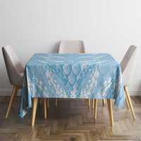Baby Blue Mermaid Puakenikeni Maile Lei Tablecloth LT01 - Polynesian Pride