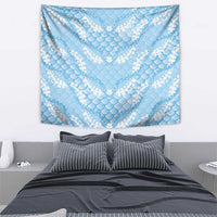 Baby Blue Mermaid Puakenikeni Maile Lei Tapestry