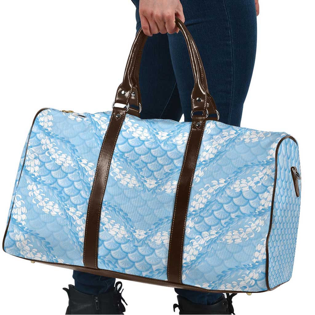 Baby Blue Mermaid Puakenikeni Maile Lei Travel Bag