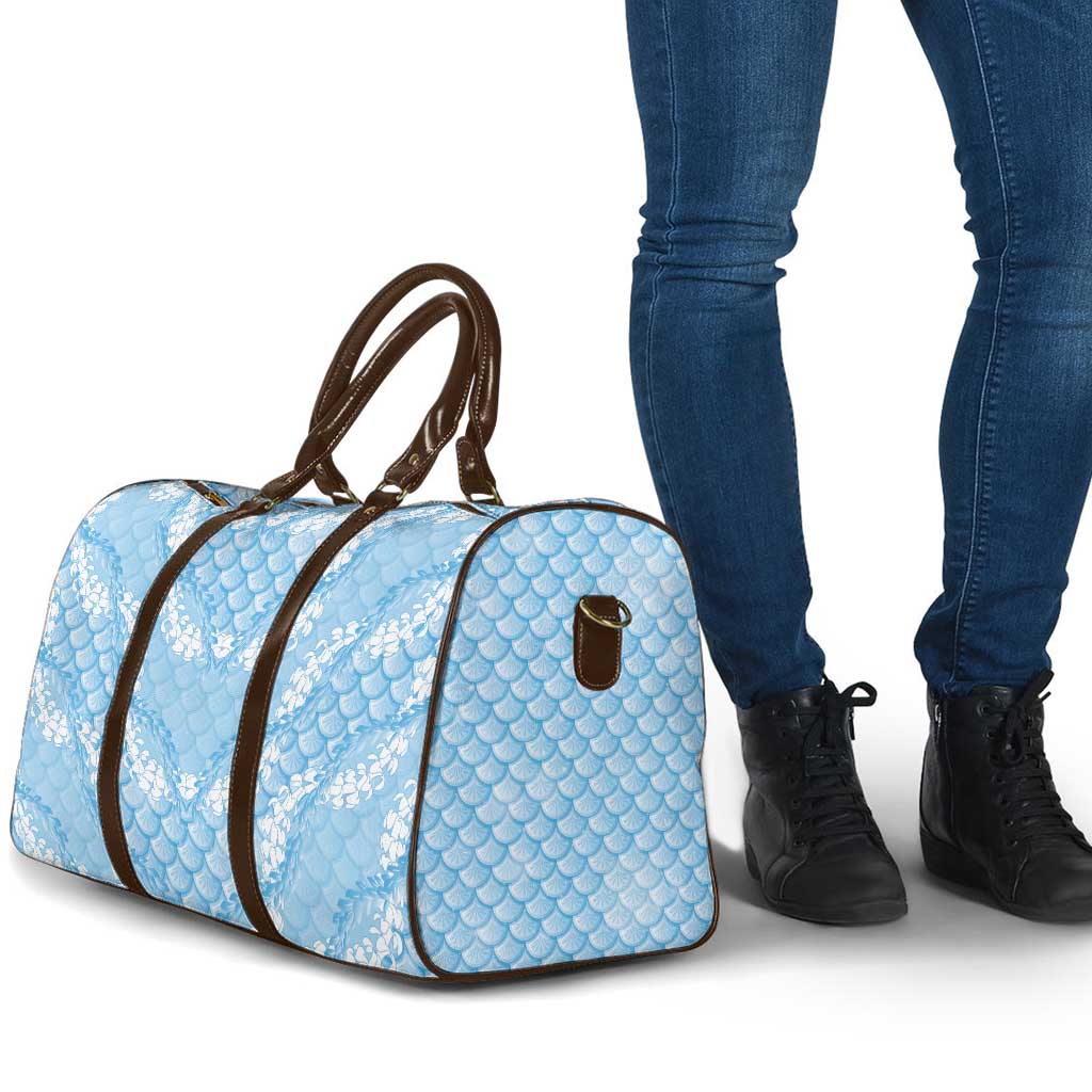 Baby Blue Mermaid Puakenikeni Maile Lei Travel Bag