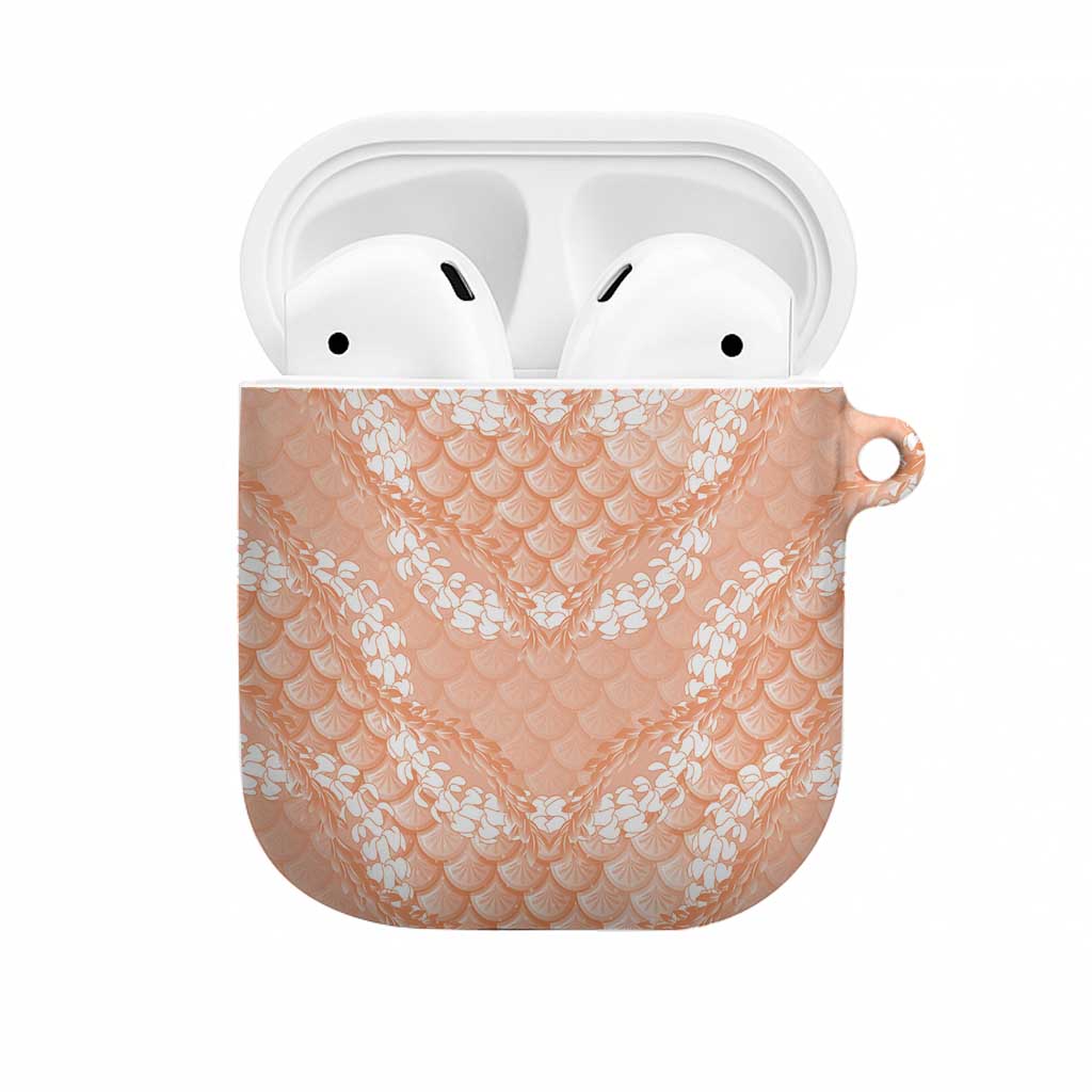 Apricot Mermaid Puakenikeni Maile Lei AirPods Case LT01 Apricot - Polynesian Pride