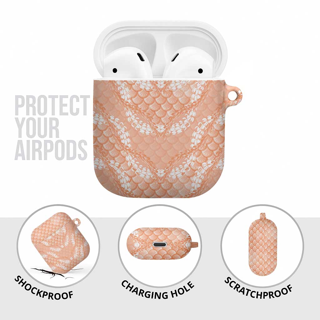 Apricot Mermaid Puakenikeni Maile Lei AirPods Case