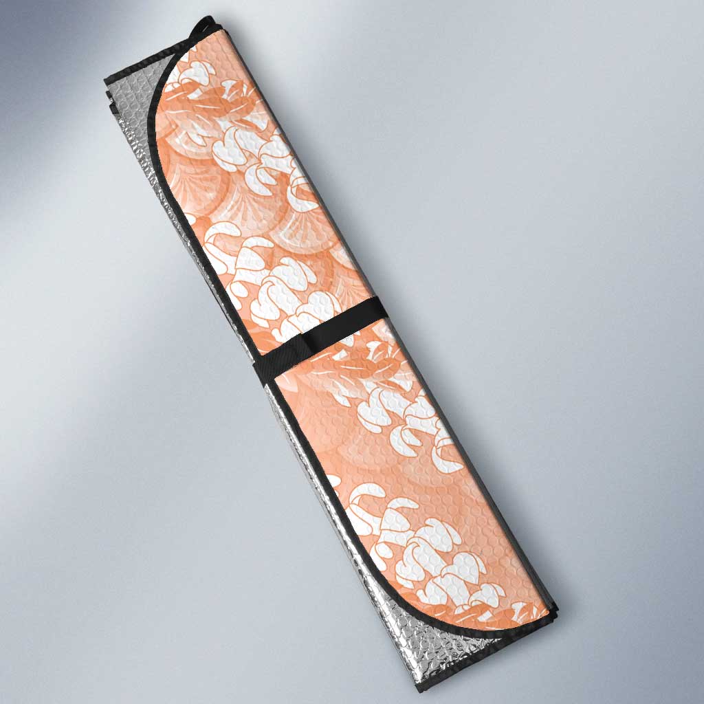 Apricot Mermaid Puakenikeni Maile Lei Auto Sun Shade