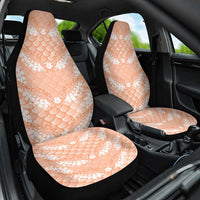 Apricot Mermaid Puakenikeni Maile Lei Car Seat Cover
