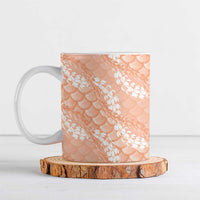 Apricot Mermaid Puakenikeni Maile Lei Ceramic Mug