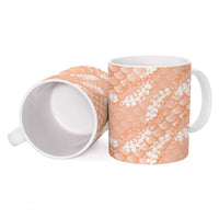 Apricot Mermaid Puakenikeni Maile Lei Ceramic Mug