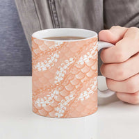 Apricot Mermaid Puakenikeni Maile Lei Ceramic Mug