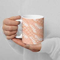 Apricot Mermaid Puakenikeni Maile Lei Ceramic Mug