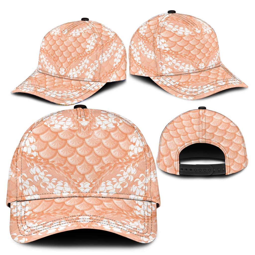 Apricot Mermaid Puakenikeni Maile Lei Classic Cap
