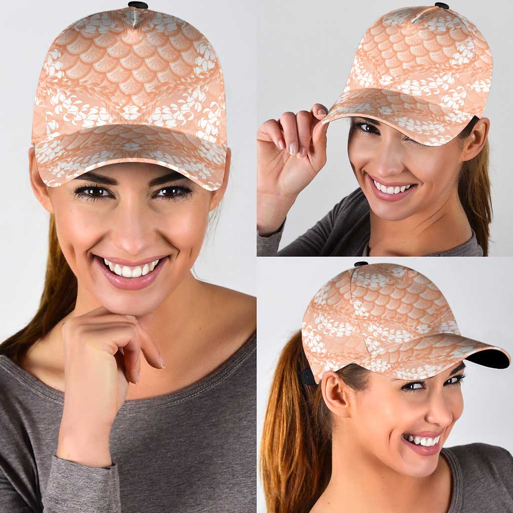 Apricot Mermaid Puakenikeni Maile Lei Classic Cap
