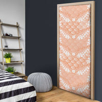 Apricot Mermaid Puakenikeni Maile Lei Door Cover