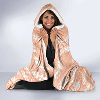 Apricot Mermaid Puakenikeni Maile Lei Hooded Blanket