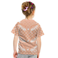 Apricot Mermaid Puakenikeni Maile Lei Kid T Shirt
