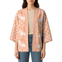 Apricot Mermaid Puakenikeni Maile Lei Kimono LT01 - Polynesian Pride
